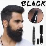 Stylo de remplissage de barbe a quatre griffes, stylo de remplissage de barbe avec brosse a barbe, impermable ...