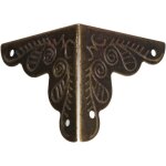 Subzonal - lot de 10 equerres d'angle en bronze antique pour meubles en bois