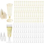 Subzonal - lot de 100 flute champagne plastique 160 ml, coupe champagne plastique, fltes a champagne ...