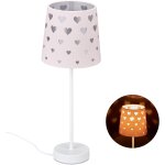 Subzonal - 10032277 113 lampe de table de nuit, coeurs, abat jour en tissu, pour bébés et enfants, hxd ... Subzonal - 10032277 113 lampe de table de nuit, coeurs, abat jour en tissu, pour bébés et enfants, hxd ...