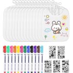 Subzonal - 14 pices bavoirs bebe de peinture bavoir pour bb blanc bavoirs bebe de peinture avec 12 ...