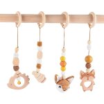 Subzonal - lot de 4 arche de jeux en bois pour bbs, jouet pour arche dveil, arche de jeux bb bois, ...