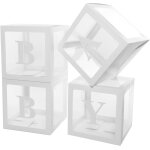 Subzonal - 4 botes dcoratives pour fte - botes a ballons 30 x 30 x 30cm - matriau carton - avec ...