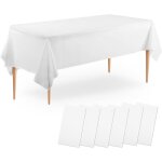Subzonal - lot de 6 nappe blanche jetable en peva, nappe plastique pour table rectangulaire de 8 pieds, ... Subzonal - lot de 6 nappe blanche jetable en peva, nappe plastique pour table rectangulaire de 8 pieds, ...