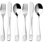 Subzonal - 6 pices couverts enfant en inox, 2 x fourchette 2 x cuillre et 2 x couteaux pour enfant ...