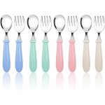Subzonal - 8 pices set couverts enfant en inox, 4 x fourchettes enfant et 4 x cuillres enfant, couverts ...