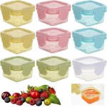Subzonal - 9 pcs mini conteneur de stockage alimentaire, rcipients alimentaires hermtiques 60 ml avec ...