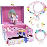 Subzonal - adeldream bote a bijoux musicale licorne ensemble de 5 bijoux petite fille bote a bijoux ...