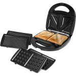 Subzonal - appareil croque monsieur 3 en 1, 750w gauffrier multifonctions avec revêtement antiadhésif, ... Subzonal - appareil croque monsieur 3 en 1, 750w gauffrier multifonctions avec revêtement antiadhésif, ...