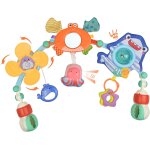 Subzonal - arche eveil bebe, rglable arche d'activits pour bb avec hochet moulin a vent, arche poussette ...