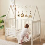 Subzonal - arche portique deveil eveil bebe bois arche de jeux bb jouet poussette 4 pices jouet a ...
