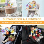 Subzonal - arche de poussette, jouets musicaux mobiles honeybee crib, jouet a emporter avec support d'activit ...
