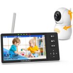 Subzonal - babyphone camra, 5, 5'' ecran ips divis, babyphone camera sans wifi, batterie 4000 mah, ...