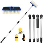 Subzonal - balai brosse de lavage voiture avec manche télescopique et raccord d'eau, balais brosse de ... Subzonal - balai brosse de lavage voiture avec manche télescopique et raccord d'eau, balais brosse de ...