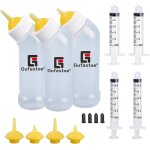 Subzonal - biberon chaton bouteilles pour kit d'allaitement, biberon avec mamelon d'alimentation et seringues ...