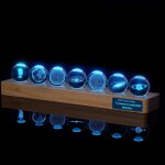 Subzonal - boule de cristal 3d avec base de lampe led, veilleuse plan�te avec plusieurs couleurs de lumi�re, ...