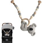 Subzonal - chane de poussette en bois et coton au croche, 44 x 7 cm jouet nouveau n chane mobile en ...