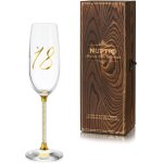Subzonal - champagne flute 18 ans: anniversaire cadeau flte dor avec coffret bois pour homme femme fille ...