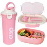 Subzonal - decordwell lunch box avec 3 compartiments et cuillre fourchette, 850ml bote a djeuner bento ...