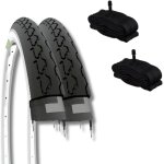 Subzonal - ebi24bxe lot de 2 pneus 24 x 1 3 / 8 (37 - 540) + chambres am�rique pour v�lo de ville pour ...