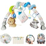 Subzonal - jouet arche poussette bebe, arche d'veil bb avec spirale d'activit et hochets souples, ...