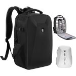 Subzonal - k&f concept sac a dos pour appareil photo avec coque rigide pour appareil photo avec compartiment ...