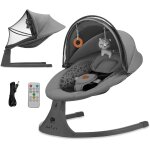 Subzonal - kinderkraft lumi 2 transat b�b�, balancelle bebe electrique de la naissance a 9 mois, r�glable ...