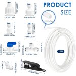 Subzonal - kit de raccordement d'eau pour réfrigérateur de 15m, tuyau d'alimentation en eau tube de filtre ... Subzonal - kit de raccordement d'eau pour réfrigérateur de 15m, tuyau d'alimentation en eau tube de filtre ...