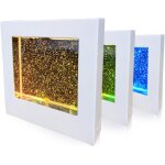 Subzonal - lampe sensorielle carr�e remplie de paillettes pour chambre d'enfant - lumi�re infinie a led ...