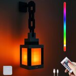 Subzonal - lanterne pixel�e veilleuse lampe murale portable 16 couleurs avec t�l�commande & fonction ...