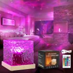 Subzonal - led aurore projecteur ciel etoile, 16 couleurs cristal lampe projecteur aurore bor�ale, t�l�command ...