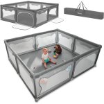 Subzonal - lionelo willow xl parc b�b� pliable, 0 - 48 mois, grand espace de 187 cm x 207 cm x 68 cm, ...