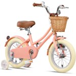 Subzonal - little molly vlo rtro 12 - 20  pour enfants de 2 a 13 ans avec panier en osier et roues ...