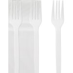 Subzonal - lot 100 fourchettes réutilisables en plastique blanc, couverts en plastique a haute résistance, ... Subzonal - lot 100 fourchettes réutilisables en plastique blanc, couverts en plastique a haute résistance, ...