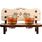 Subzonal - lot 2 verres a shot et mr & mrs gravs avec support et motifs amusants cadeaux mariage cadeaux ...