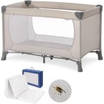 Subzonal - lot lit parapluie dream n play avec matelas lit parapluie alvi 120x60 cm, inclus moustiquaire ...