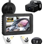 Subzonal - miroir voiture bb hd 1080p rotation a 360 retroviseur voiture bebe avec lampe infrarouge ...