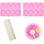 Subzonal - moule a sucette chocolat, moule a sucettes en silicone, moule a sucettes avec 50 btons de ...