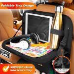 Subzonal - organiseur de sige de voiture avec table pliante, 7 poches, poche pour tablette, organiseur ...