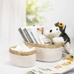 Subzonal - panier de rangement enfants corde en coton tress 4 set, salle de bain panier de rangement ...
