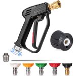 Subzonal - pistolet de nettoyeur haute pression avec poignée pivotante a 360 avec 5 embouts de buse d'eau, ... Subzonal - pistolet de nettoyeur haute pression avec poignée pivotante a 360 avec 5 embouts de buse d'eau, ...