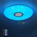 Subzonal - plafonnier led, dimmable 24w avec télécommande et application, ciel etoilé, plafonnier rond, ... Subzonal - plafonnier led, dimmable 24w avec télécommande et application, ciel etoilé, plafonnier rond, ...
