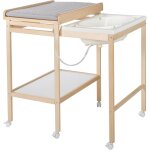 Subzonal - table a langer avec baignoire b�b� coulissante baby pool + matelas a langer hydrofuge roba ...