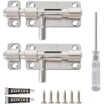 Subzonal - targette en acier inoxydable, 2 pices verrou de porte, loquet coulissant, acier inoxydable ...