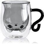 Subzonal - tasse chat noir tasse a café en verre a double, tasse expresso, tasse a the, cadeau chat pour ... Subzonal - tasse chat noir tasse a café en verre a double, tasse expresso, tasse a the, cadeau chat pour ...
