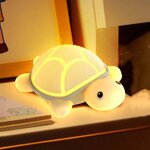 Subzonal - tortue veilleuse enfants, doux animaux tortue veilleuses en silicone, led avec batterie 7 ...