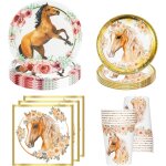 Subzonal - vaisselle de fte, cheval vaisselle de fte pour 10 invits, kit dcoration d'anniversaire ...