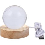 Subzonal - veilleuse boule de cristal avec base led lampe de table etoiles lumineuses galaxy usb alimentation ...