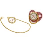 Sucette pour bébé, 26 lettres en silicone personnalisées avec attache - tétine, design incurvé, strass, ... Sucette pour bébé, 26 lettres en silicone personnalisées avec attache - tétine, design incurvé, strass, ...