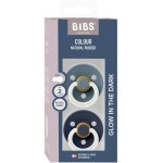 Sucette b�b� bibs colour glow lot de 2 taille 2 (6 - 18 mois) petrol deep space